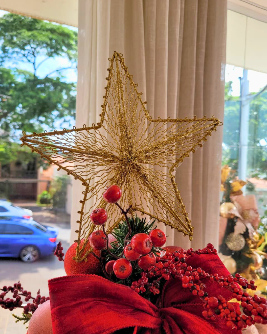 Árvore de Natal Crimson Star I - 90 cm