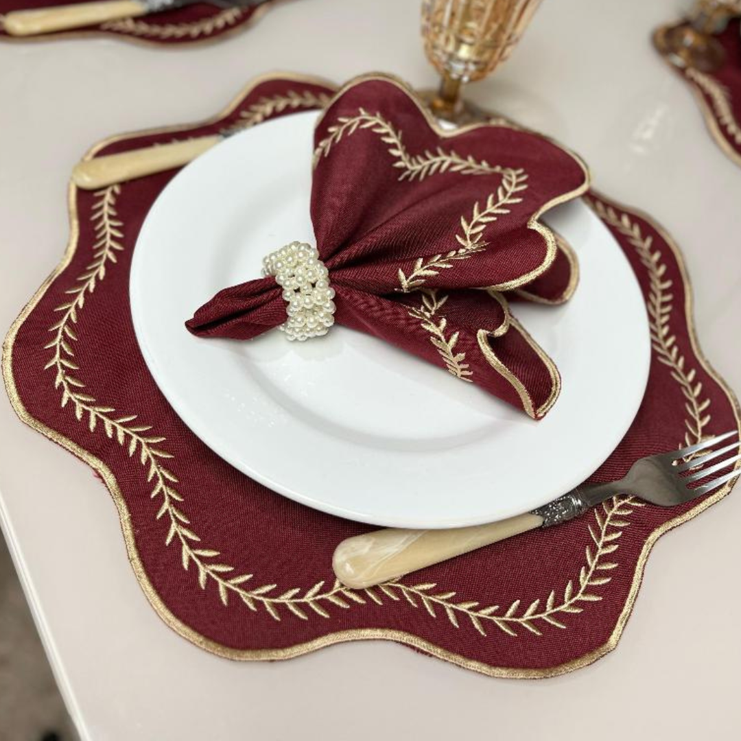 Kit Jantar Natalino Vermelho – 6 Peças