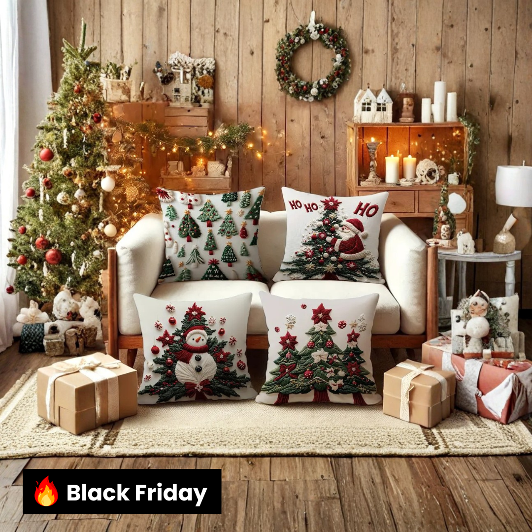 Kit Capas de Almofadas de Natal Sofisticada