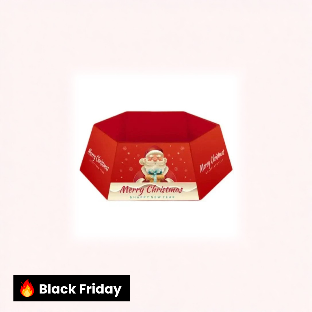 Saia Árvore de Natal Decorativo Estampado 60x40x25cm