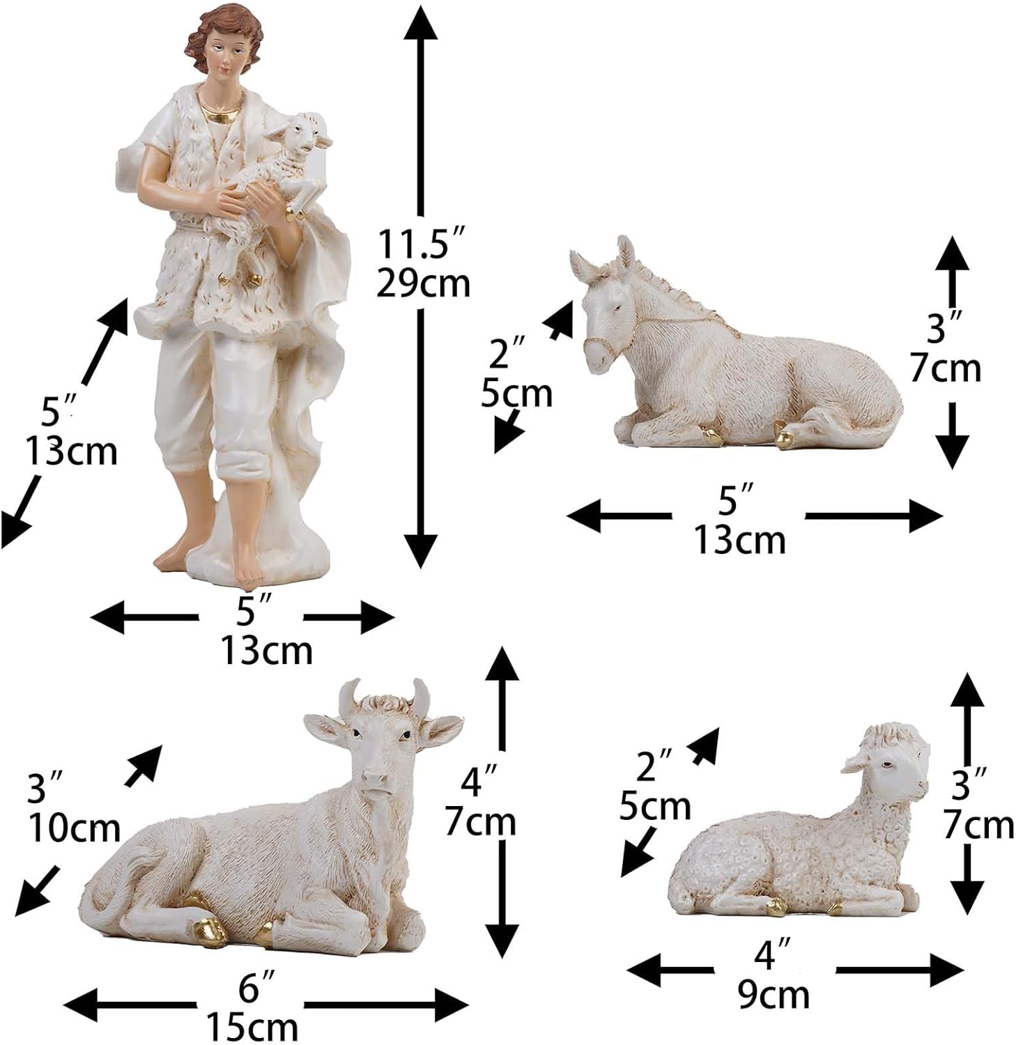 Presépio Católico Sagrada Família – 11 Peças (13 - 30 cm)