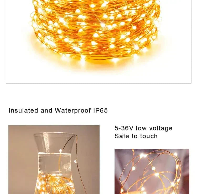 Luzes de Fadas Natalinas à Prova d'Água – Encanto e Magia