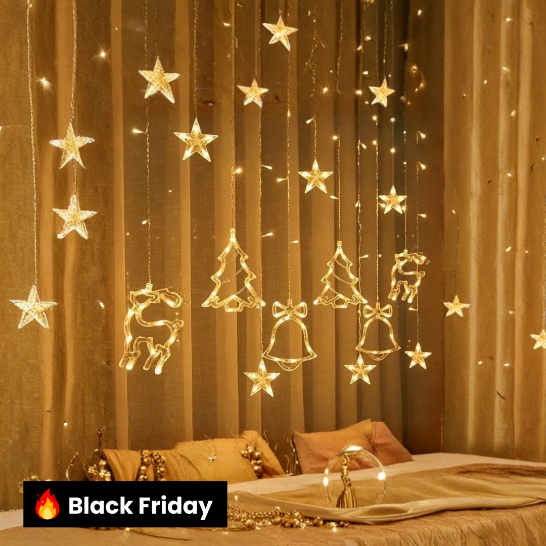 Cortina de Luzes LED Natalinas – Encanto e Magia em Sua Casa