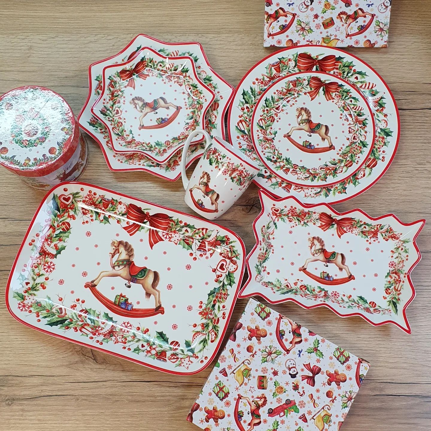 Kit Porcelana Natalina Elegance – 9 Peças