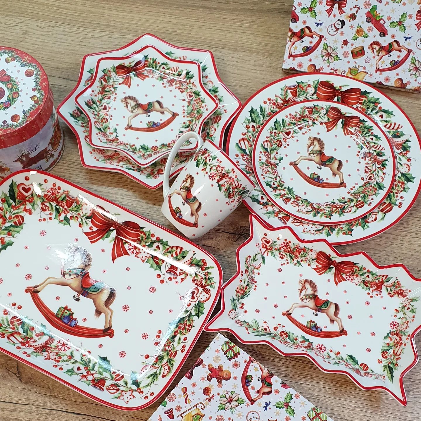 Kit Porcelana Natalina Elegance – 9 Peças