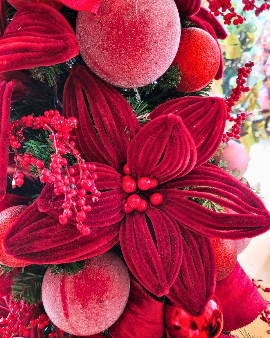 Árvore de Natal Crimson Star I - 90 cm