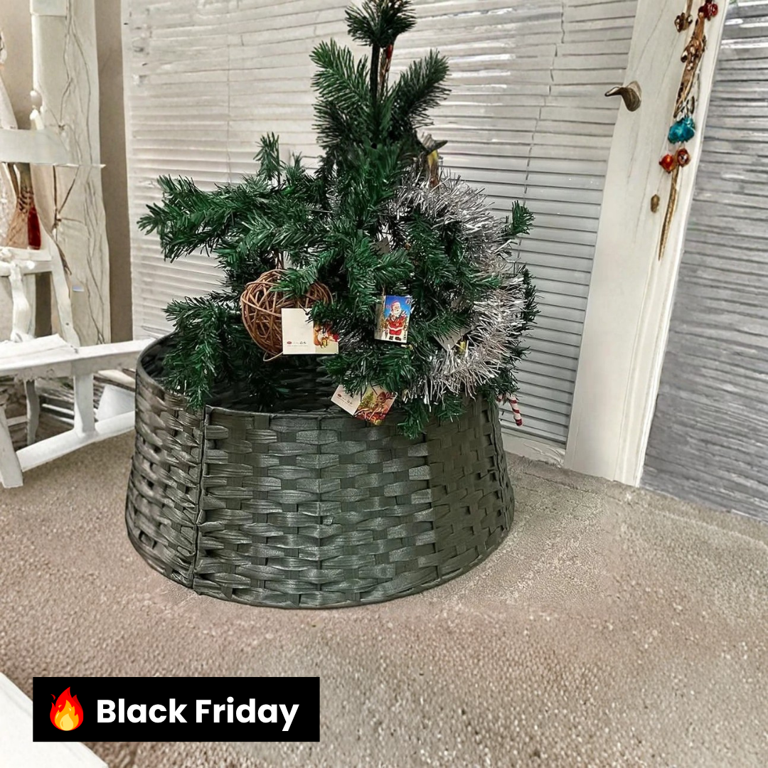 Saia Árvore de Natal Verde Escuro Rústico 64x40x20cm