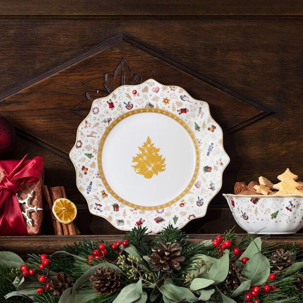 Kit Jantar Natalino Dourado – 6 Peças