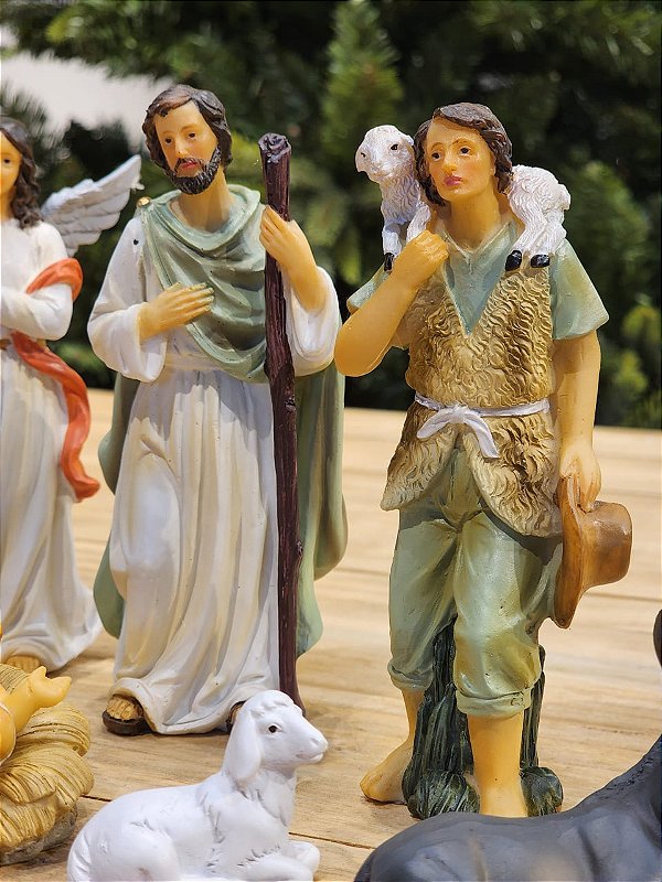 PRESÉPIO DE RESINA LUXO 11 PÇS