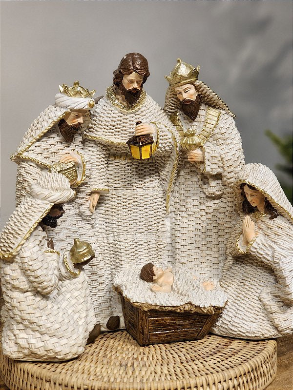 PRESÉPIO EM RESINA BRANCO